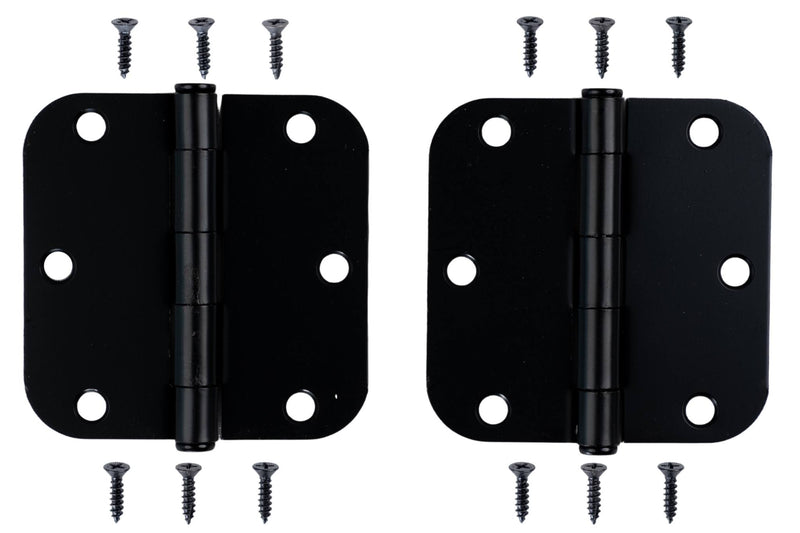 Residential Door Hinges - Plain Bearing Matte Black - Door Hinge - 3.5 ...