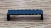 Oil rubbed bronze drawer pull with a rope edge design, sold individually for cabinets and furniture.