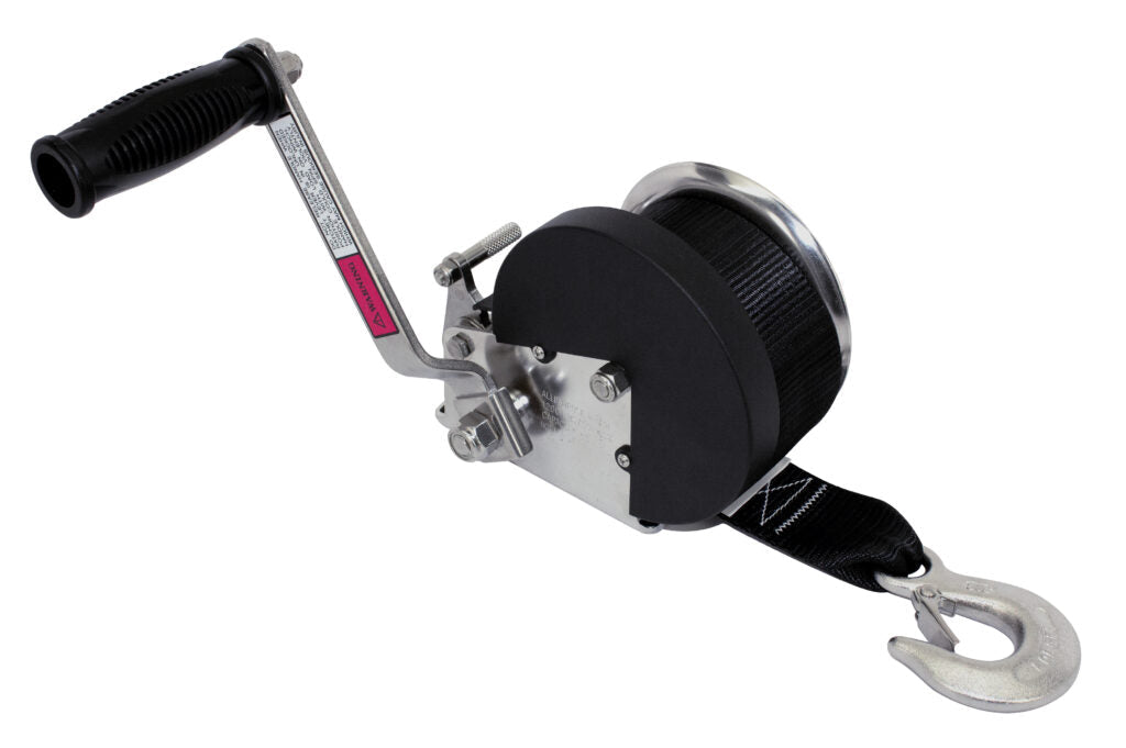 Boat Trailer Parts - Stainless Steel Trailer Winch With Strap And Hook