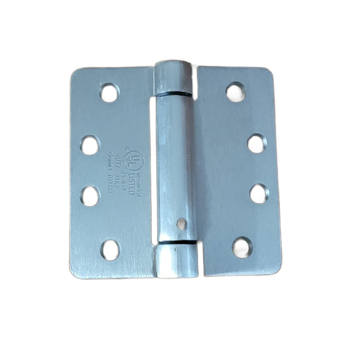 4" X 4" Spring Hinges With 1/4" Radius Corners - Template (Arch) Hole Pattern - Multiple Finishes Available - 2 Pack