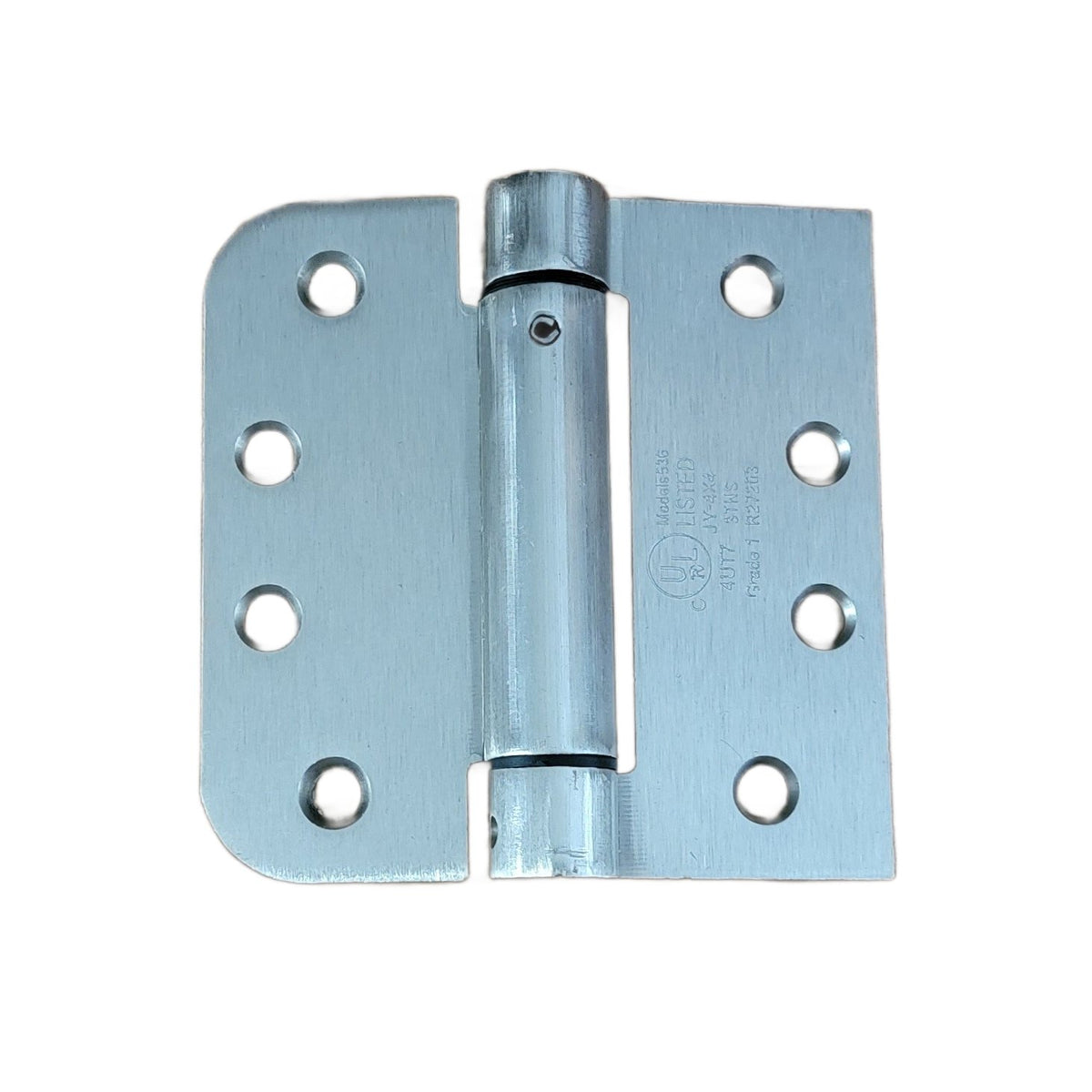 Spring Hinges Self Closing 4" With 5/8" Square Radius - Template (Arch) Hole Pattern - Multiple Finishes - 2 Pack