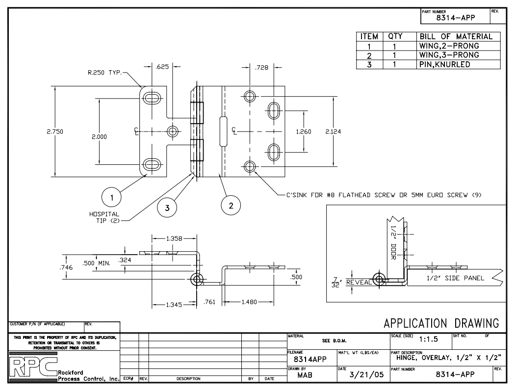 Offset Hinges - 3/4" Offset Single-Acting Door Pivot - Floor Mounted - Multiple Finishes Available - Sold Individually