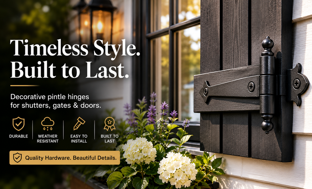Shutter & Exterior Home Hardware — Shutter Hinges, Pintles & Shutter ...