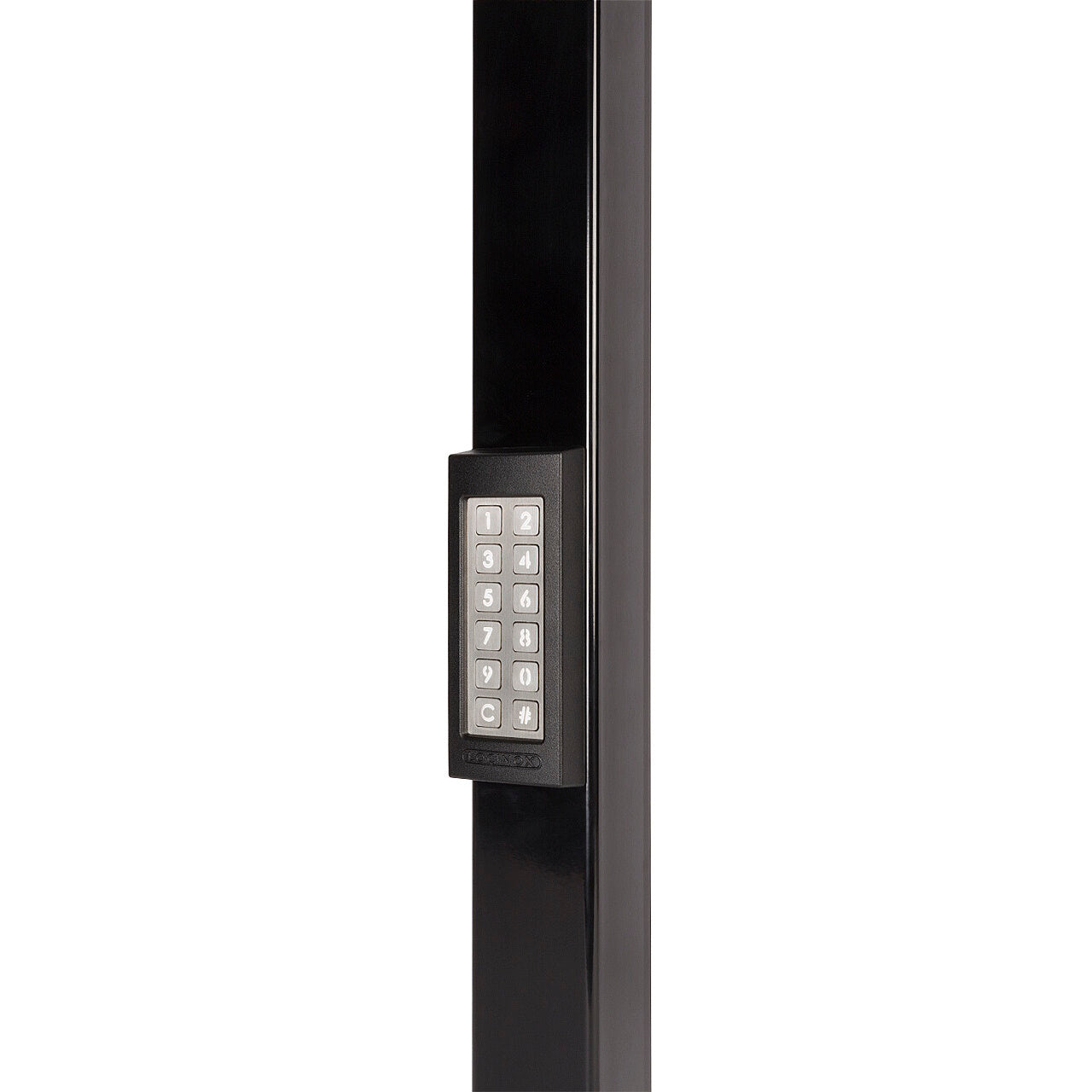 Sturdy weather-resistant keypad for gates with external relays, available in multiple finishes, sold individually.