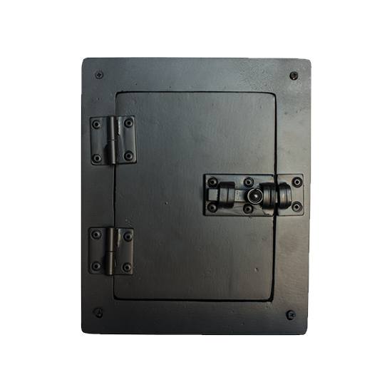 Door And Gate Grilles - Door And Gate Grille Door With Insulated Glass - Hinged Iron Door Viewer - 10-3/4" X 8-3/4" - Multiple Finishes Available - Sold Individually