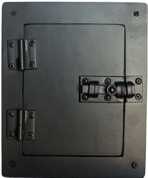 Door And Gate Grilles - Curled Tip Door And Gate Grille Door Kit - Hinged Door Viewer With Insulated Glass - 10-3/4" X 8-3/4" - 4 Bars - Multiple Finishes Available - Sold As Set
