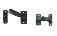 180 degree swivel lift latch for gates, featuring a flip latch design and durable black finish for secure closure.