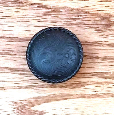 Engraved Knob w/ rope edge, Oil Rubbed Bronze finish