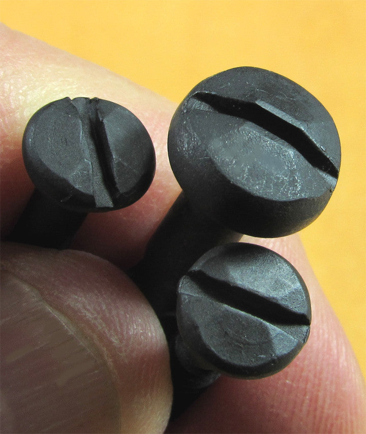 Rustic, hammered Table Edge Corner Bracket - 1" high  (incl Rustic Head screws)