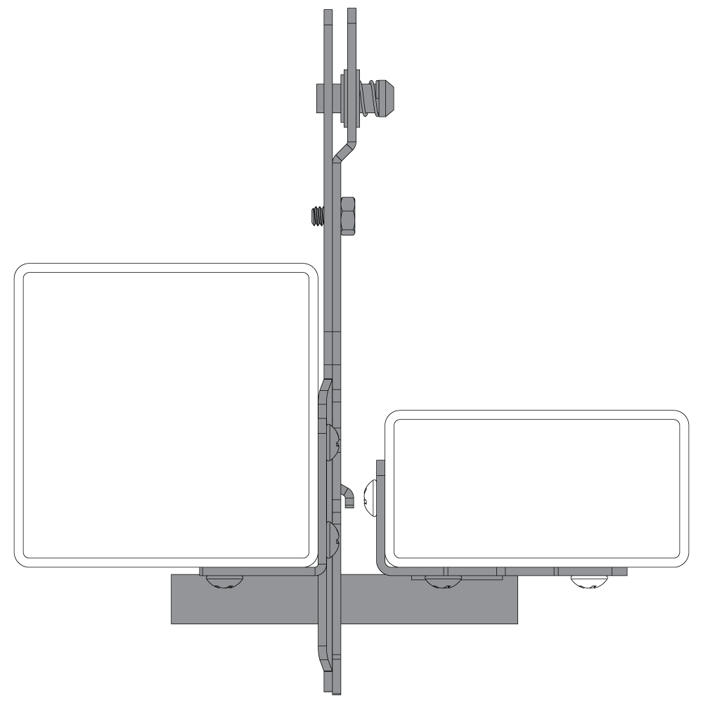 White Stainless Steel Post Latch - 2 Sided Locking - For Gate Gap 3/4" - 1 1/2" - For Vinyl Or Wood Gates - Sold Individually