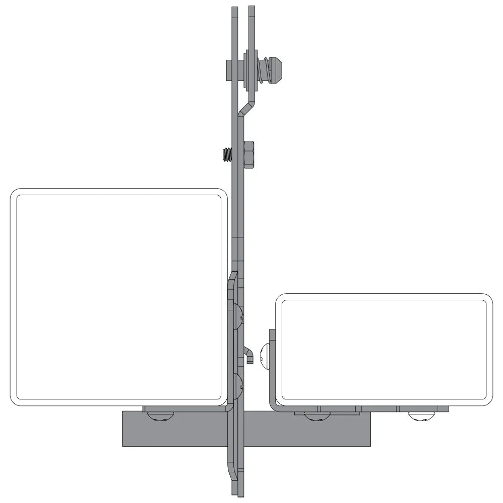 Black Stainless Steel Contemporary Post Latch With Slide Lock - For Gate Gap 3/4" - 2" - For Vinyl Or Wood Gates