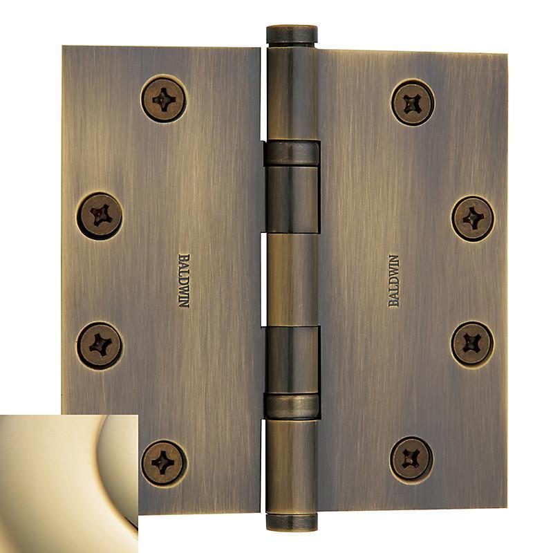 4.5" x 4.5" Baldwin Ball Bearing Architectural Hinges - Multiple Finishes Available - Door Hinges Lifetime Brass - 6