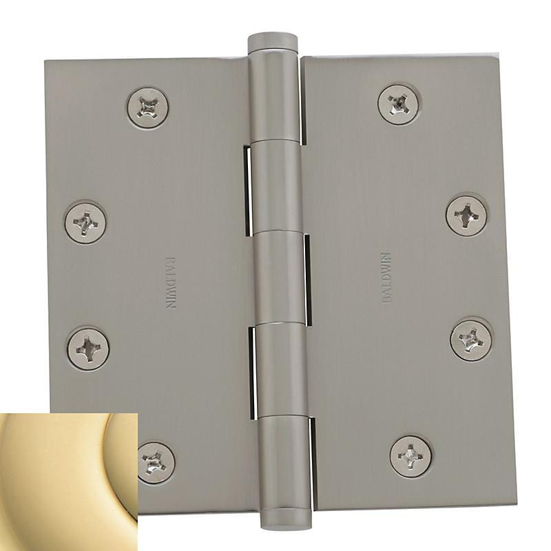 4-1/2" x 4-1/2" Baldwin Architectural Hinges - Multiple Finishes Available - Door Hinges Polished Brass - 1
