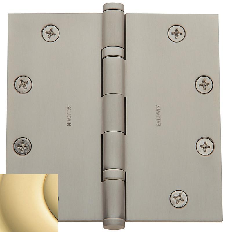 5" x 5" Baldwin Architectural Hinges, Ball Bearing - Door Hinges Polished Brass - 1