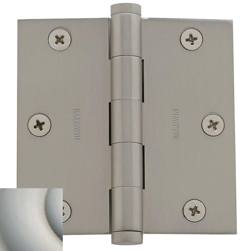3-1/2" x 3-1/2" Baldwin Architectural Hinges - Multiple Finishes Available - Door Hinges Lifetime Satin Nickel - 10