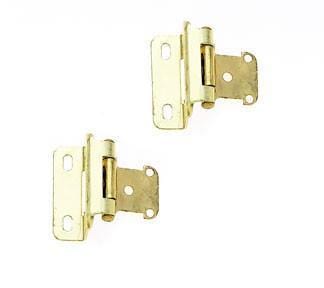 Self Closing Cabinet Hinges - Partial Wrapped- Sold in Pairs - Self Closing Cabinet Hinges Polished Brass Finish