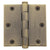 3-1/2" x 3-1/2" Baldwin Architectural Hinges - Multiple Finishes Available - Door Hinges Satin Brass & Black - 5