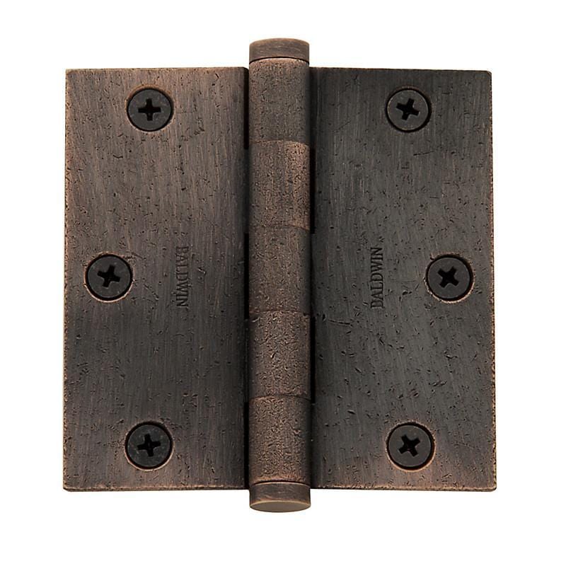 3-1/2" x 3-1/2" Baldwin Architectural Hinges - Multiple Finishes Available - Door Hinges Distressed Oil Rubbed Bronze - 8