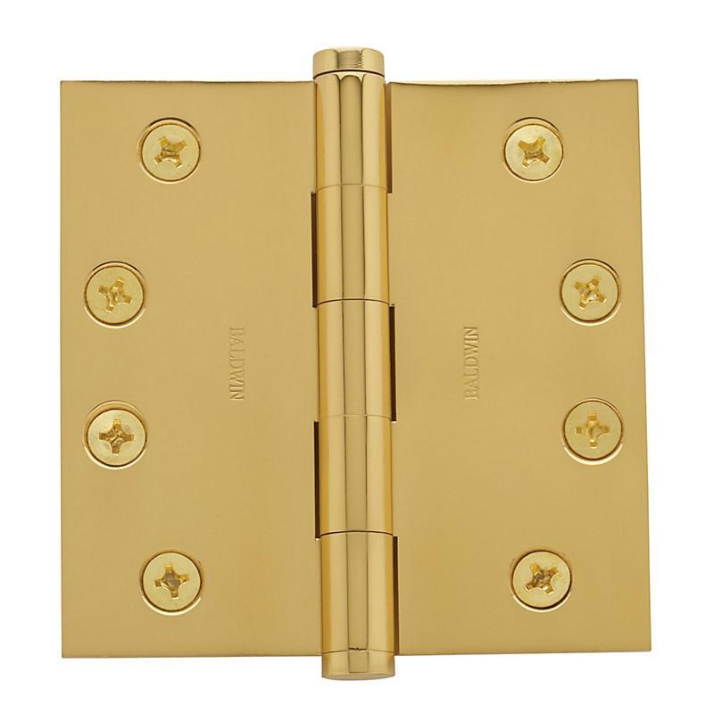 4" x 4" Baldwin Architectural Hinges - Multiple Finishes Available - Door Hinges Polished Brass - 1