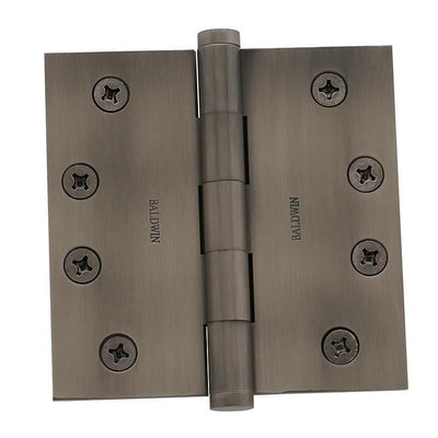 4" x 4" Baldwin Architectural Hinges - Multiple Finishes Available - Door Hinges Antique Nickel, Dull - 7