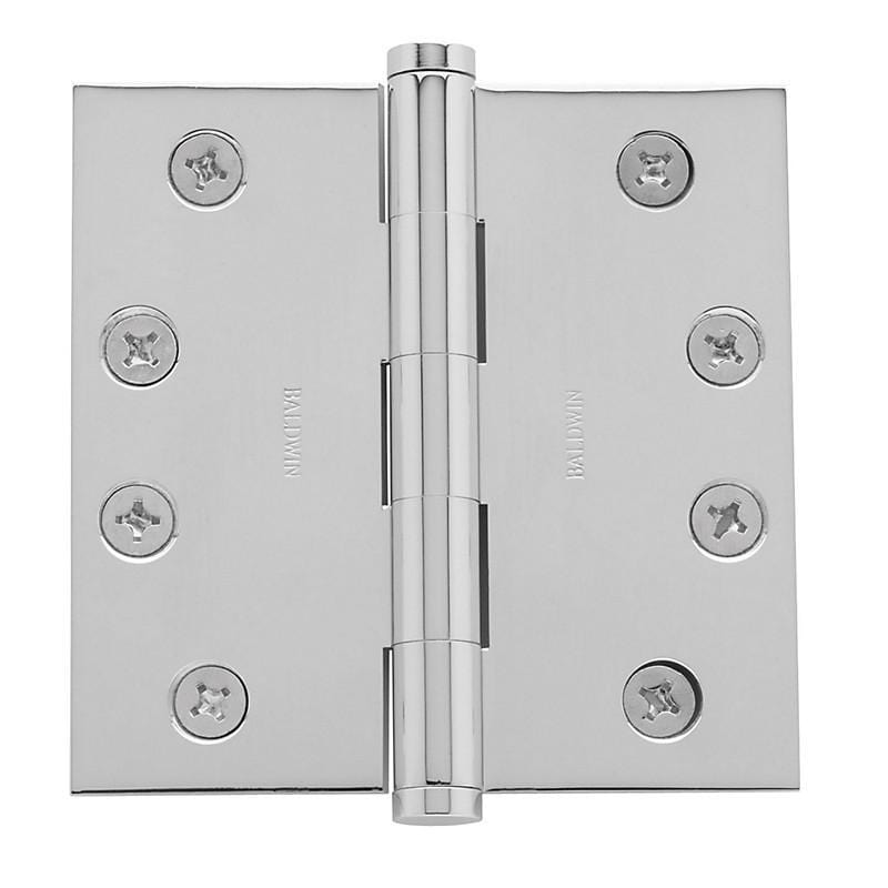 4" x 4" Baldwin Architectural Hinges - Multiple Finishes Available - Door Hinges Polished Chrome - 4