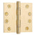 4" x 4" Baldwin Ball Bearing Architectural Hinges - Multiple Finishes Available - Door Hinges Polished Brass - 1