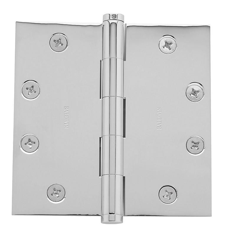 4-1/2" x 4-1/2" Baldwin Architectural Hinges - Multiple Finishes Available - Door Hinges Polished Chrome - 4