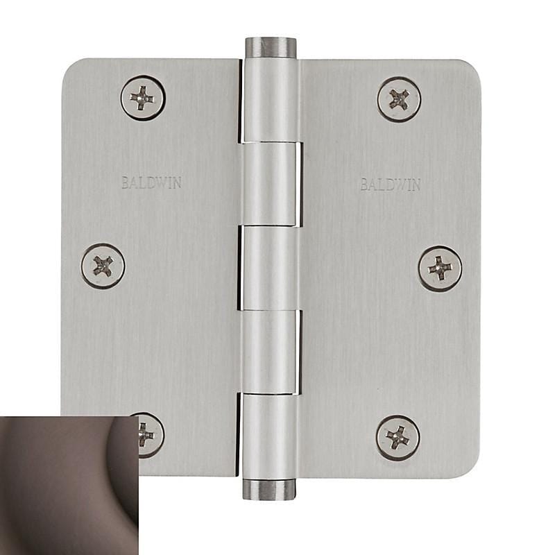 Baldwin Residential Hinges, 3-1/2" x 3-1/2" with 1/4" Radius Corners - Door Hinges Venetian Bronze - 5