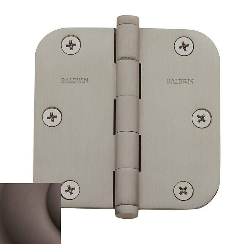 Baldwin Residential Hinges, 3-1/2" x 3-1/2" with 5/8" Radius Corners - Door Hinges Venetian Bronze - 6