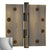 4.5" x 4.5" Baldwin Ball Bearing Architectural Hinges - Multiple Finishes Available - Door Hinges Satin Nickel - 3