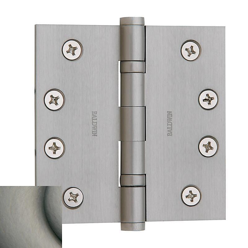 4" x 4" Baldwin Ball Bearing Architectural Hinges - Multiple Finishes Available - Door Hinges Antique Nickel, Dull - 5