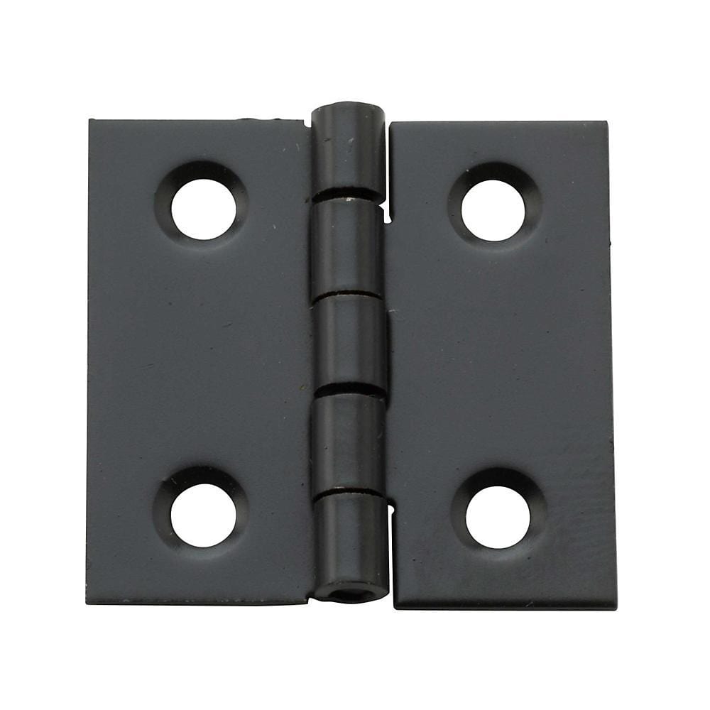 Small broad hinges measuring 1" x 1" available in multiple finishes, sold in a convenient 4 pack.