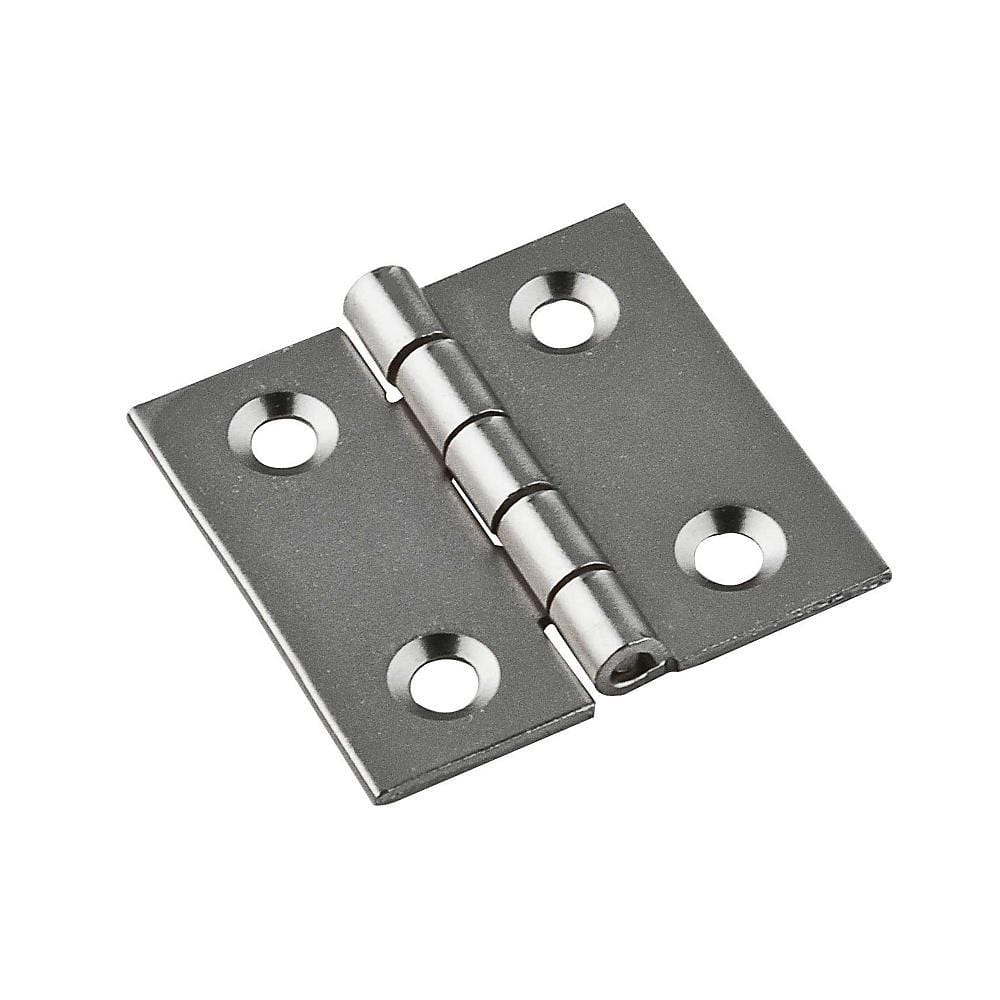 1-inch by 1-inch small broad hinges in various finishes, sold in a pack of four for versatile applications.