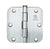 Residential Penrod Door Hinges - Plain Bearing Aluminum Finish - Door Hinges - 3.5" Inches With 5/8" Radius - 2 Pack