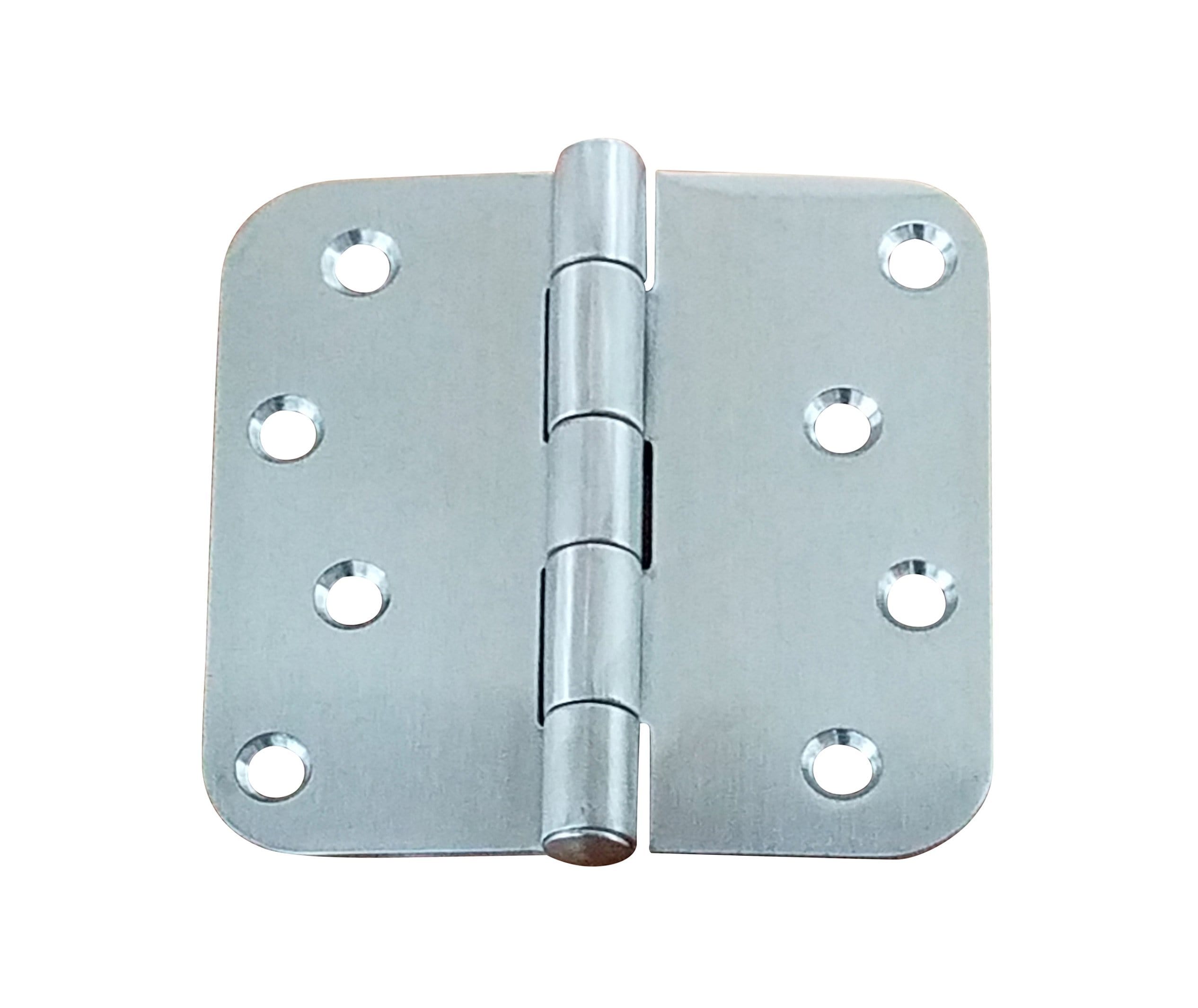 316 grade stainless steel security hinges, 4 inches with 5/8 inch radius corner, rust resistant, 3 pack.