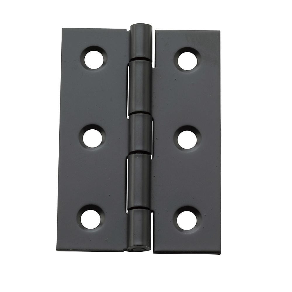 Small broad hinges measuring 2" x 1-3/8", available in multiple finishes, sold in a 2 pack for versatile use.
