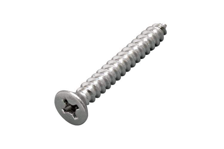 Flat head Phillips 316 marine grade hinge screws for wood, #10 x 1-1/2 inch, sold in an 8 pack for durability.