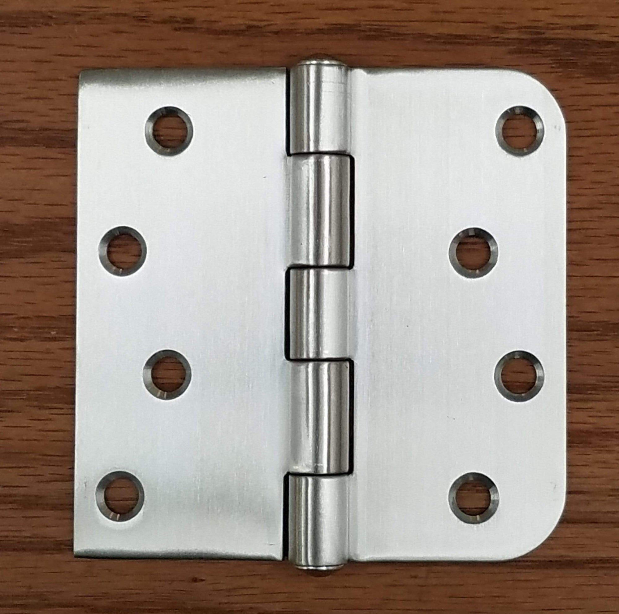 316 Grade Stainless Steel Security Hinges 4" With 5/8" Square Corner - Highly Rust Resistant - 3 Pack