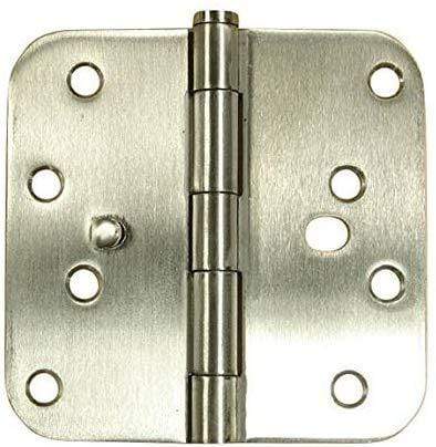316 Grade Stainless Steel Security Hinges 4" With 5/8" Radius Corner - Security Tab - Highly Rust Resistant - 3 Pack