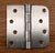 4" x 4" square with 5/8" radius corners Residential Ball Bearing Hinges - Multiple Finishes - Sold in Pairs -  Satin Nickel - 1