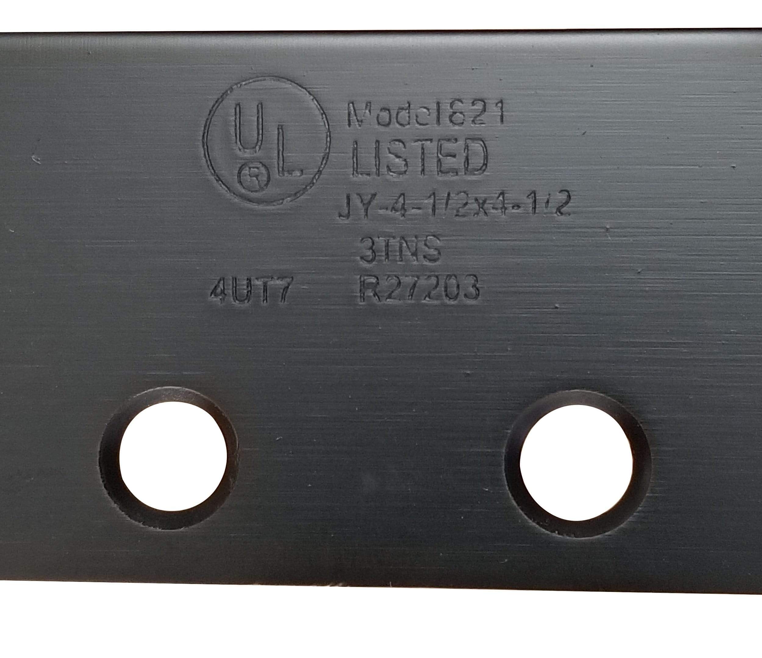 Commercial black stainless steel spring hinges, 4.5" x 4.5", square corner, sold in a 2 pack for durability.