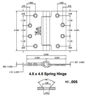 Spring Hinges for Commercial Doors - HingeOutlet
