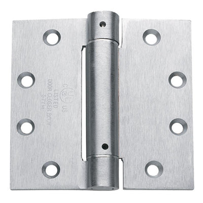 Spring Hinges - 4 Inches Square - Template Hole Pattern - Multiple Finishes - 2 Pack