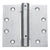 Spring Hinges - 4 Inches Square - Template Hole Pattern - Multiple Finishes - 2 Pack