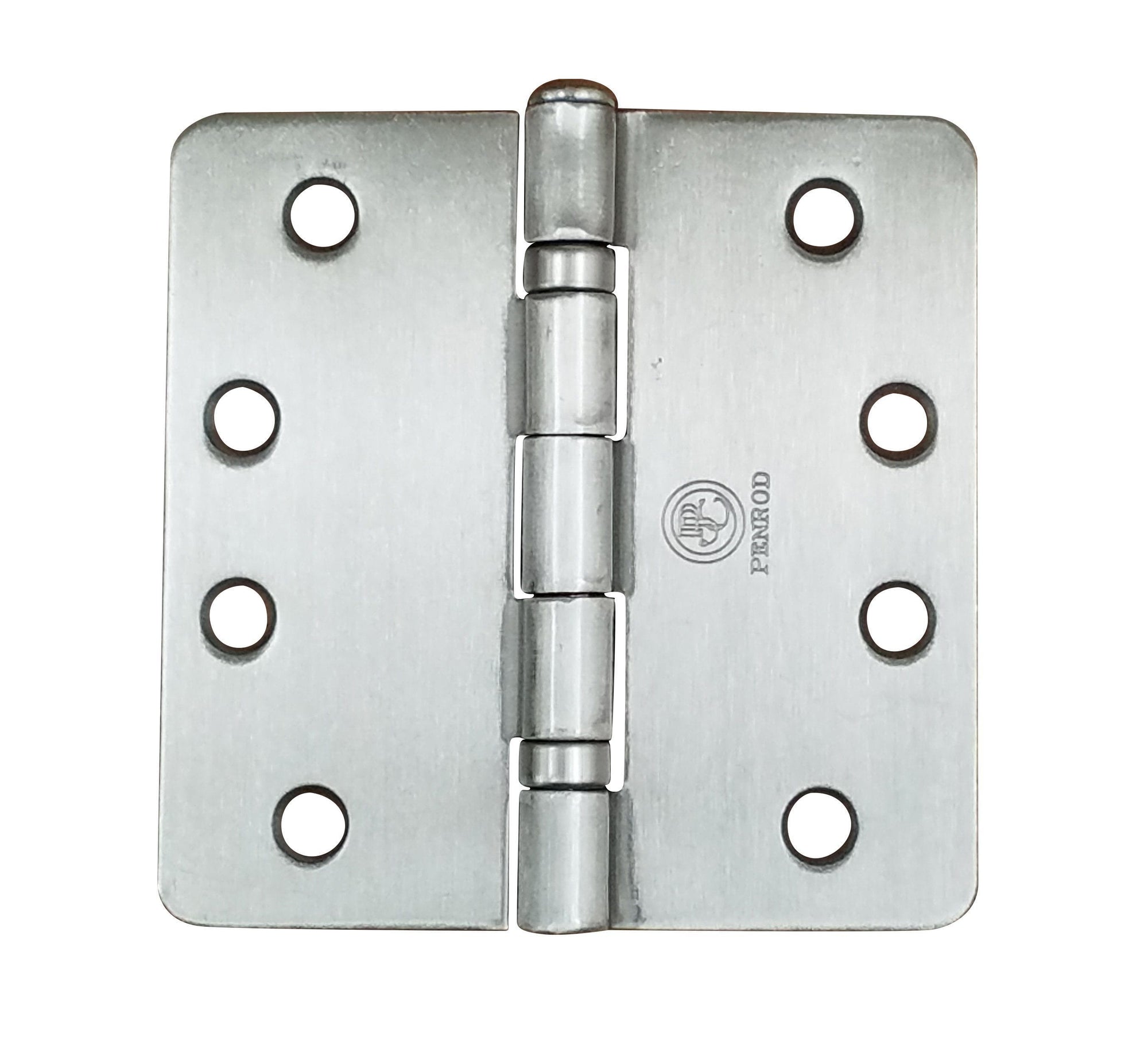 Residential Ball Bearing Hinges - Ball Bearing Door Hinges - 4" With 1/4" Radius Corners  - Template Timely Arch Hole Pattern - Multiple Finishes - 3 Pack