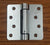 4" X 4" Spring Hinges With 1/4" Radius Corners Polished Chrome - 2 Pack