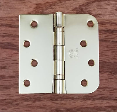 Residential Ball Bearing Hinges - Ball Bearing Door Hinges 4" Square With 5/8" Radius Corners - Multiple Finishes - 2 Pack