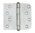 Stainless Steel Security Hinges - 4" X 4.25" With 5/8" Radius Square - Non-Removable Riveted Pin - 3 Pack