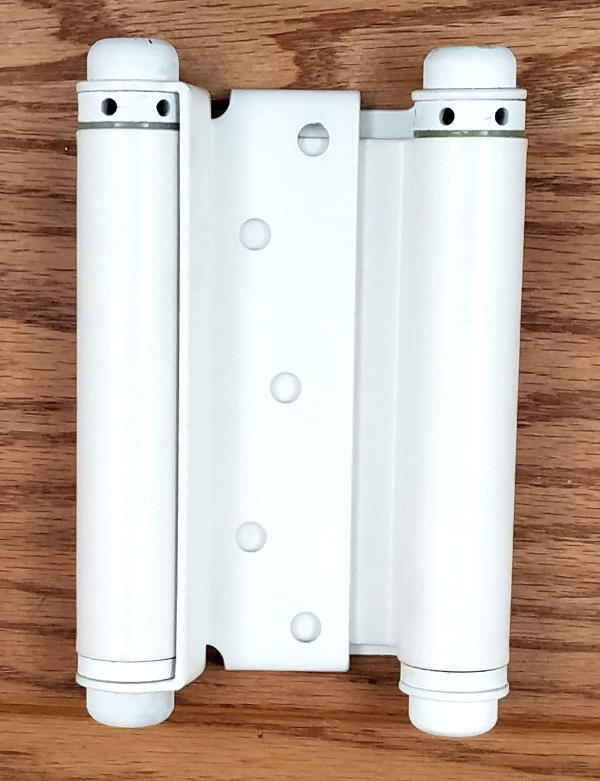 Double Acting Spring Hinges - Adjustable - White Prime - 6 Inches - 2 Pack