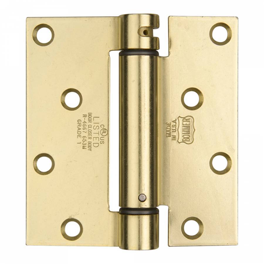 Peachtree Spring Hinge For Doors - 4 Inch X 3.75 Inch - Multiple Finishes - 2 Pack